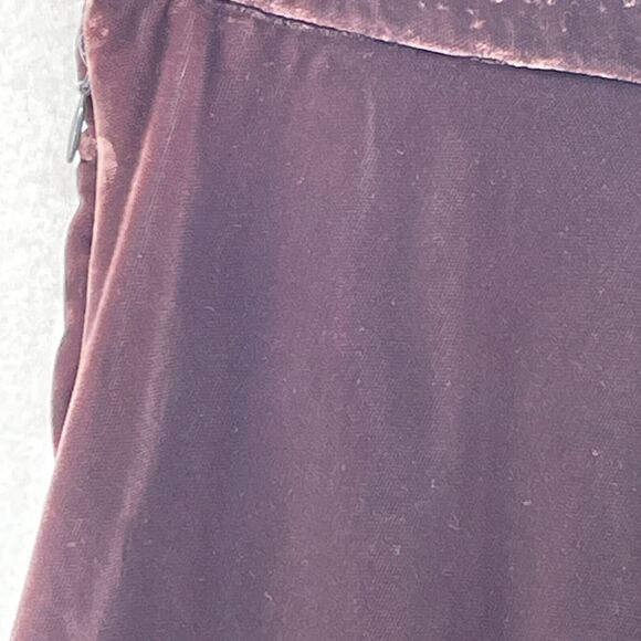 ALBERT CAPRARO Skirt 10 Velvet A-Line Flare Midi Side Zip Boho Purple Vtg - Picture 7 of 13